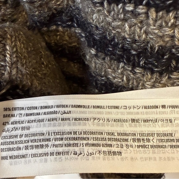 Abercrombie & Fitch Striped Sweater Dress Turtleneck Cotton Blend Women’s Small - Picture 9 of 10